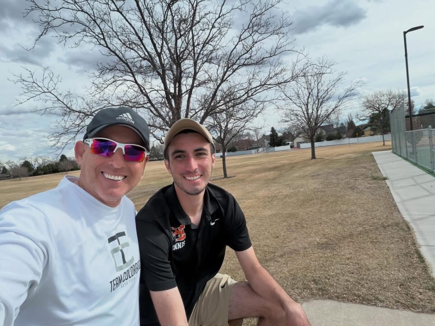Coach Steve and Coach Matt at the courts